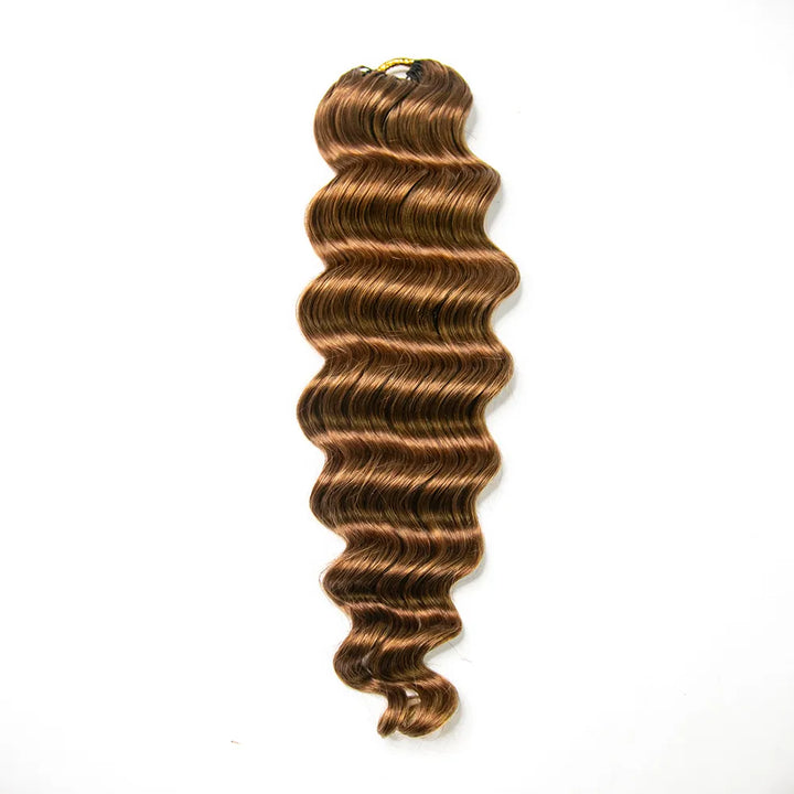 LIGHT BROWN CROCHET HAIR LOOSE DEEP WAVE FOR MIRACLE KNOTS