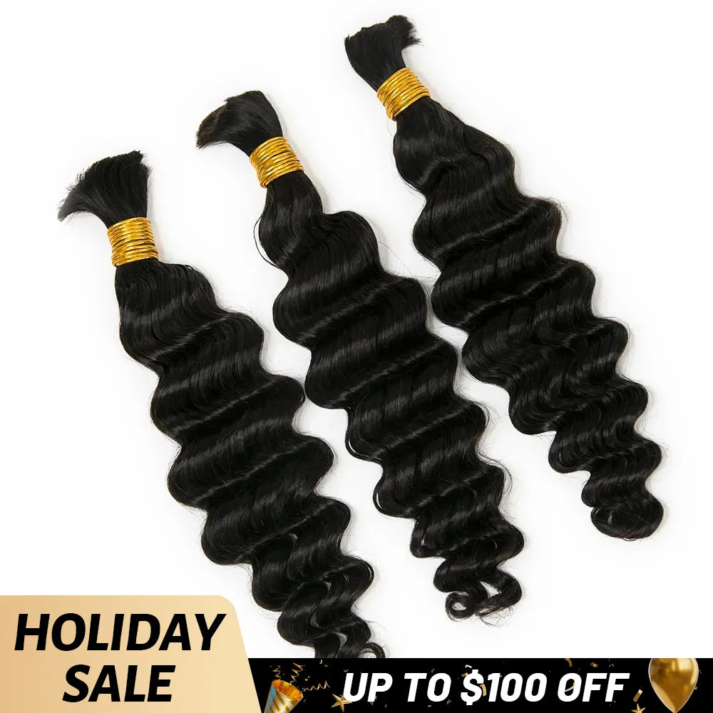 LOOSE DEEP WAVE BULK HAIR UP TO 100 SALE