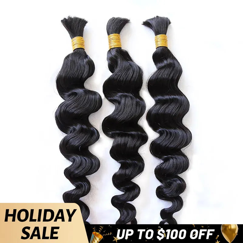 LOOSE WAVE BULK HAIR UP TO 100 SALE