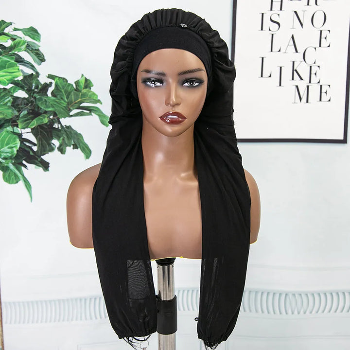Long Black Bonnet For Sleeping Protect Your Hair