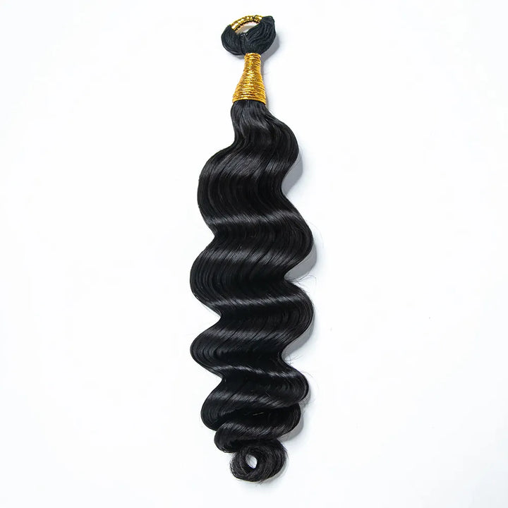 Loose Deep Wave feather crochet braid human hair extensions