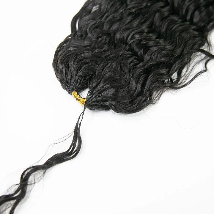 NATURAL BLACK HUMAN CROCHET HAIR