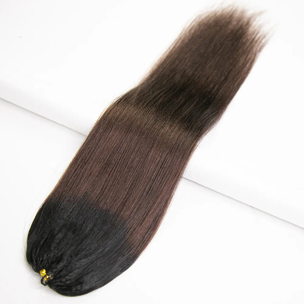 OMBRE BROWN LIGHT YAKI CROCHET HAIR