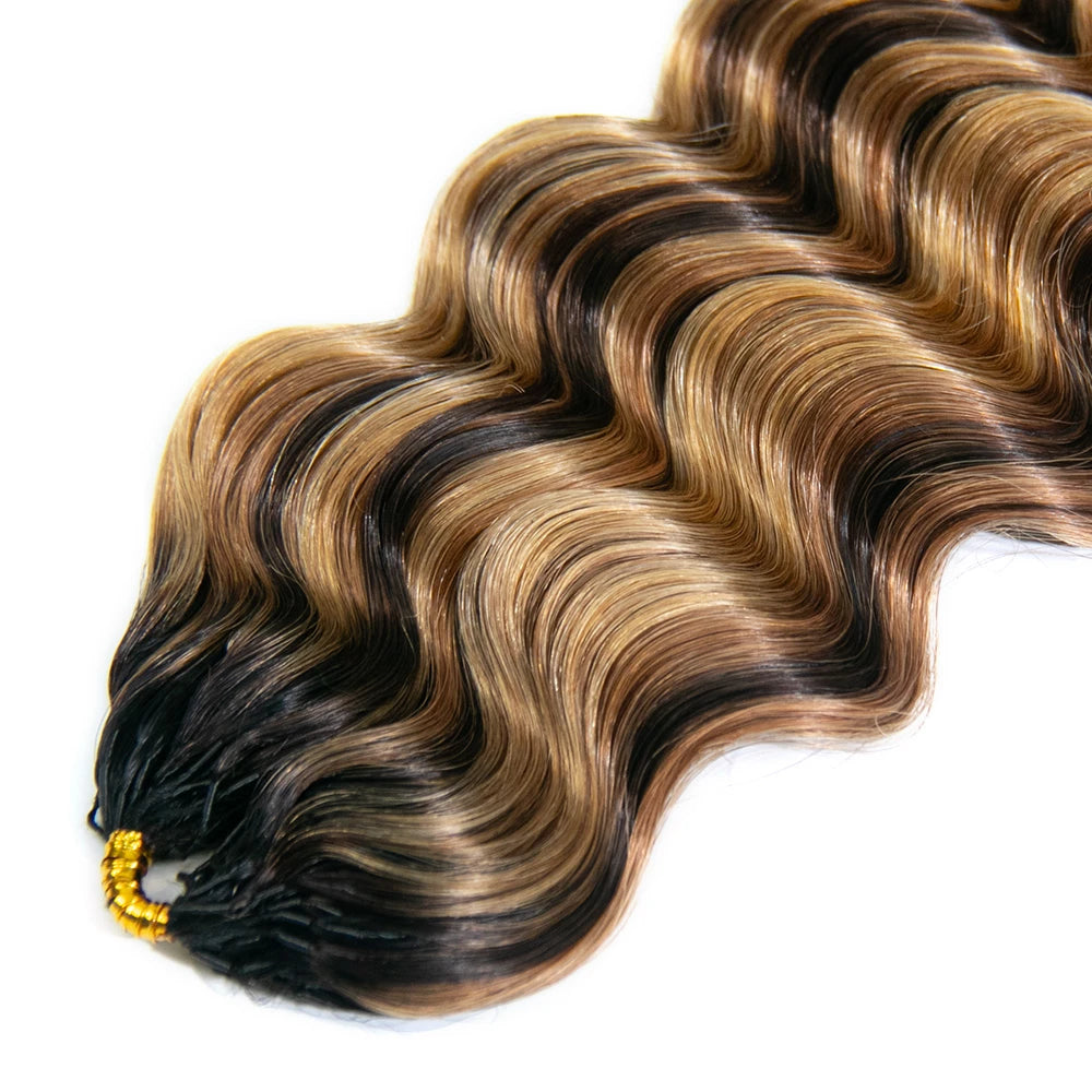 OMBRE COLOR LOOSE DEEP WAVE HUMAN CROCHET HAIR T1B/4/27/30
