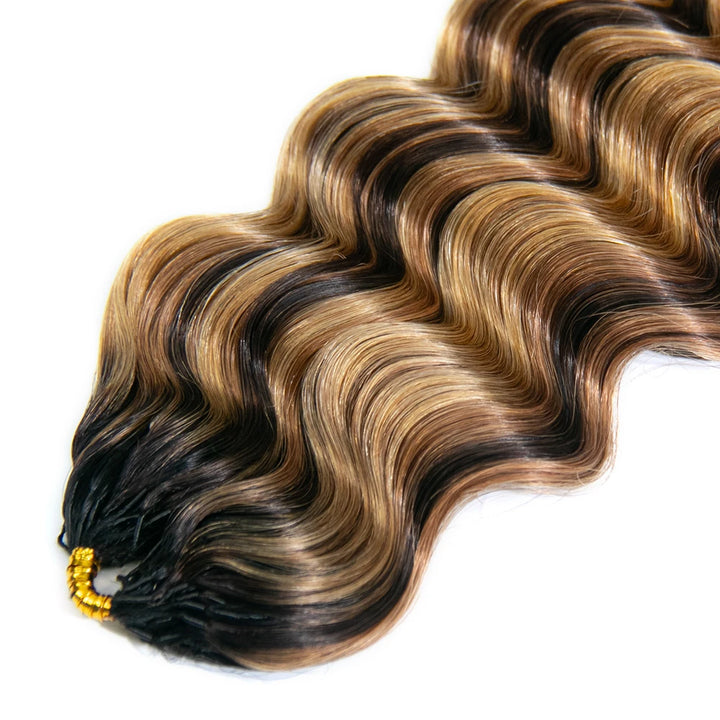OMBRE COLOR LOOSE DEEP WAVE HUMAN CROCHET HAIR T1B/4/27/30