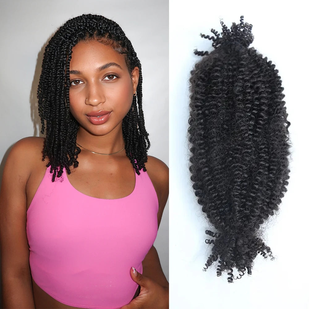 Human Hair Spring Twist Hair Extensions Natural Color – Ywigs