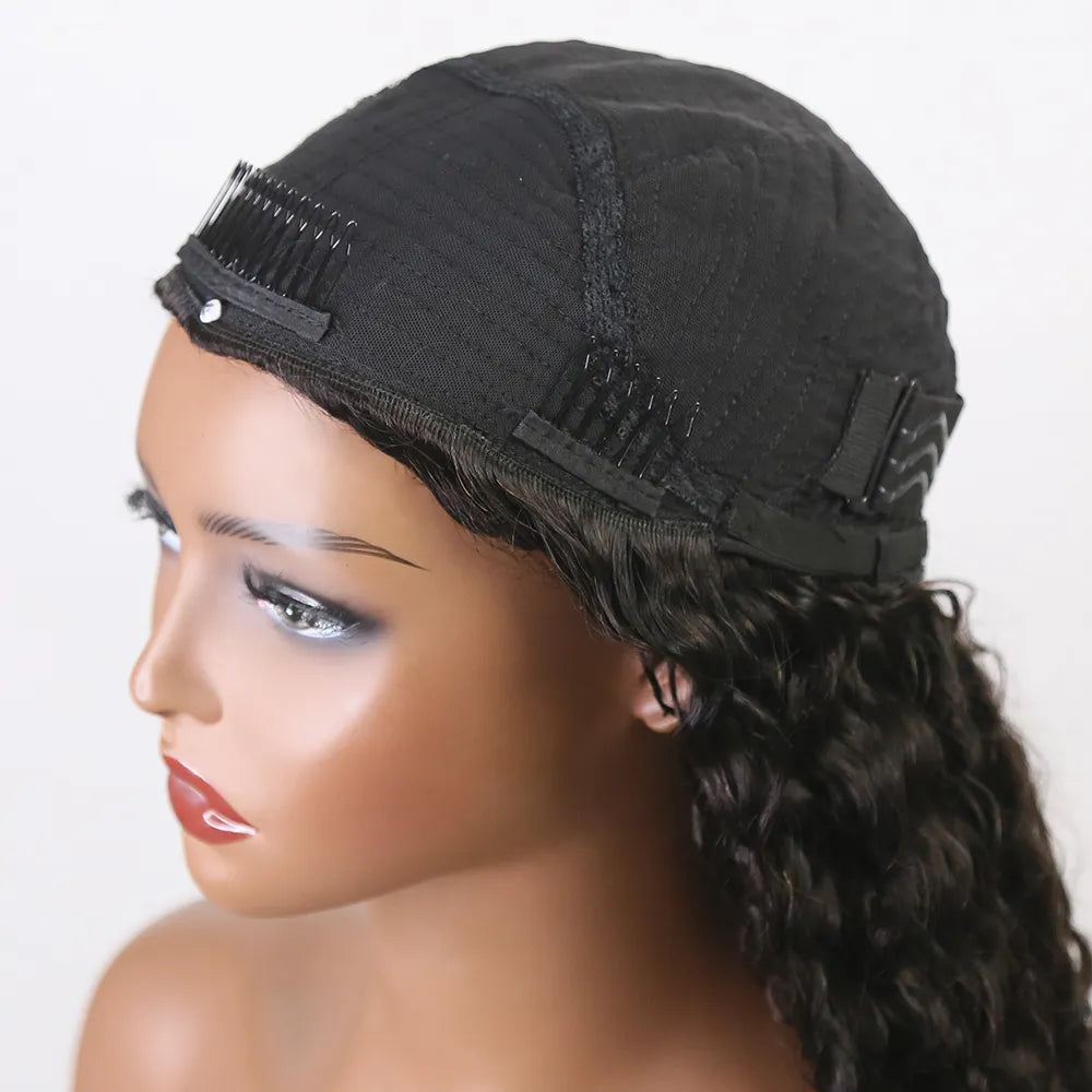 Seamless Water Curly Wig Half Wig