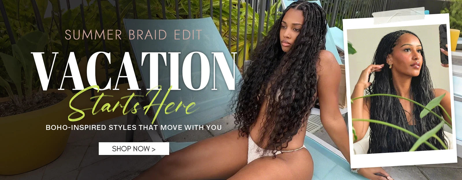 Shop boho braiding hair for vacation