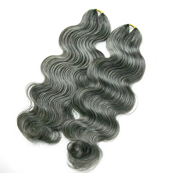 Silver-grey human crochet hair for trendy styles