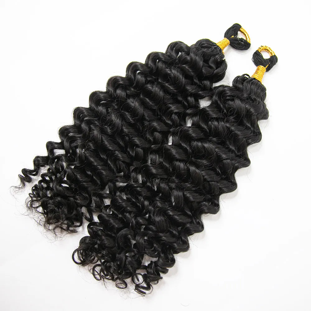 Spanish curly feather crochet braid human hair extension