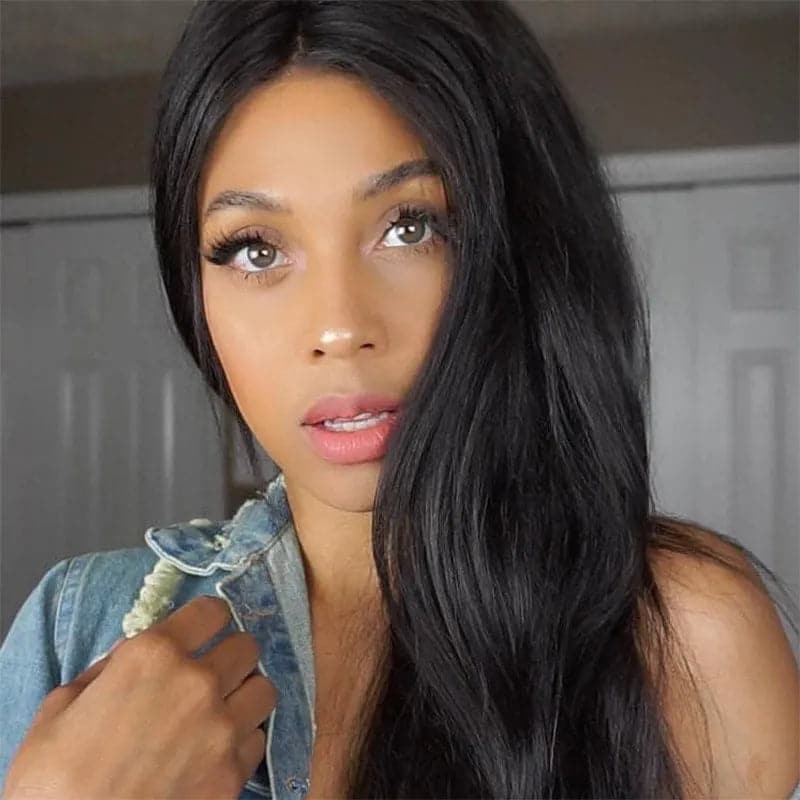 Straight Human Hair Full Lace Wig AAB01