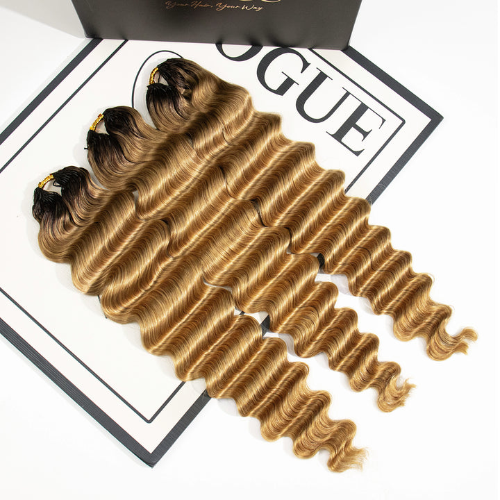#T1B/27 ywigs loose deep wave human crochet hair