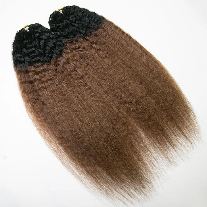 #T1B/30 kinky straight crochet human hair