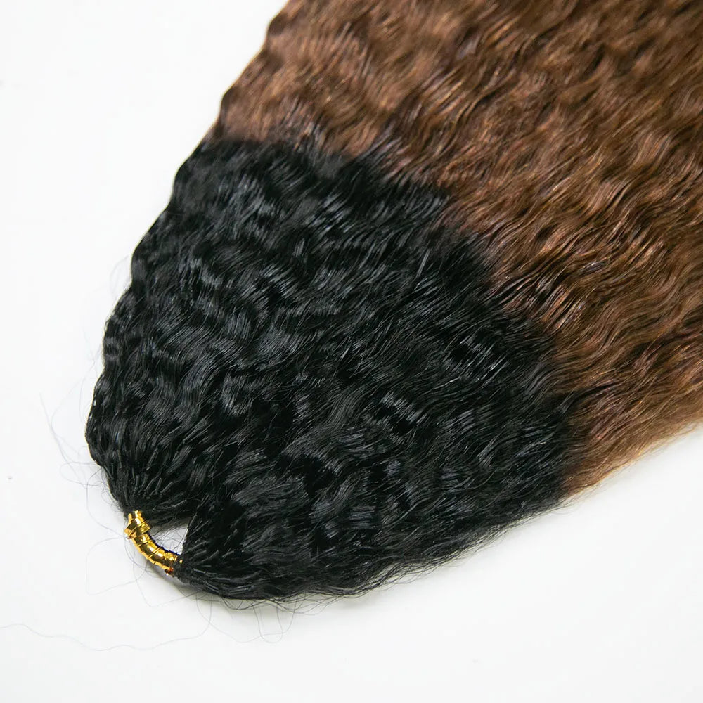 #T1B/30 kinky straight human crochet hair