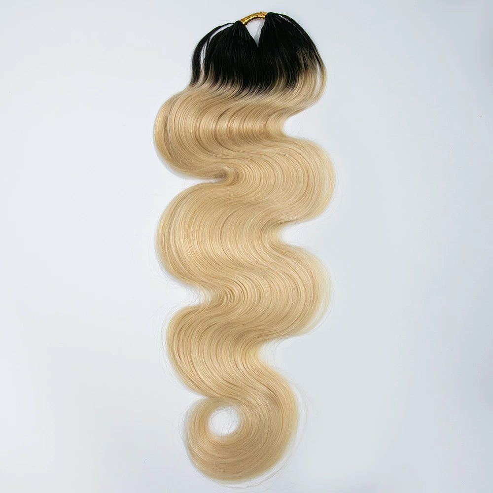 T1B/613 blonde body wave human crochet hair