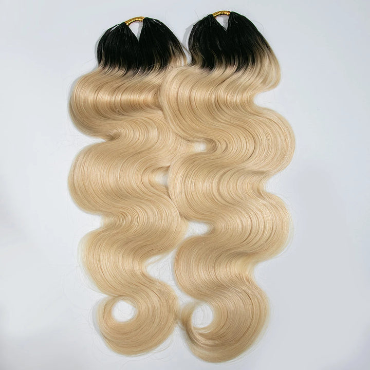 #T1B/613 body wave feather crochet hair