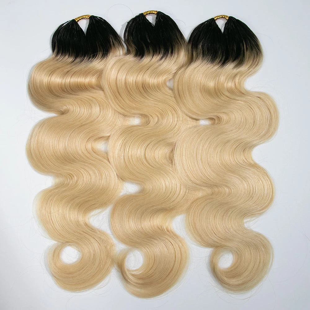 T1B/613 ywigs body wave human crochet hair