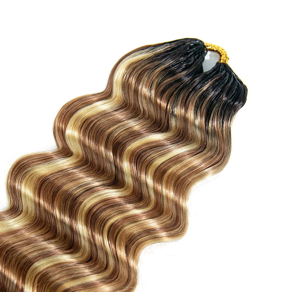T1B/27/30/613 ombre color loose deep wave feather crochet hair for protective styles
