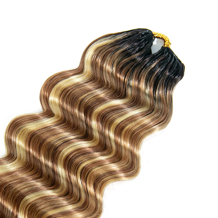 T1B/27/30/613 ombre color loose deep wave feather crochet hair for protective styles