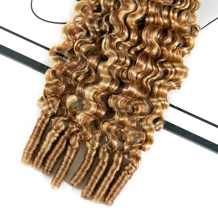 T1B/27/30/613 ombre water curly feather crochet hair