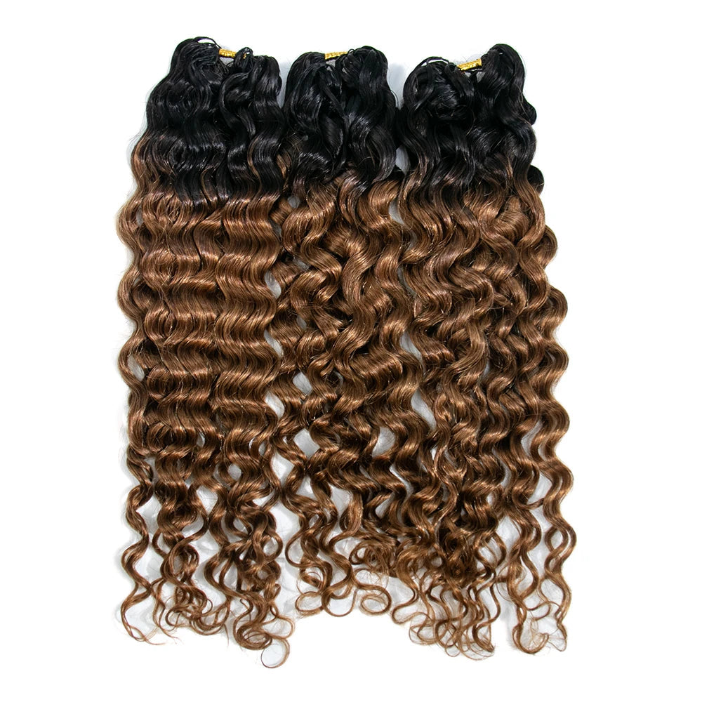 T1B/30 water wave feather crochet hair