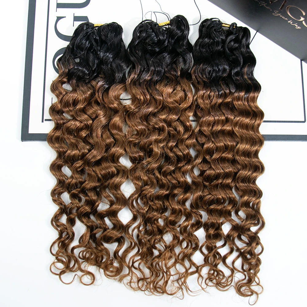 T1B/30 water wave human crochet hair