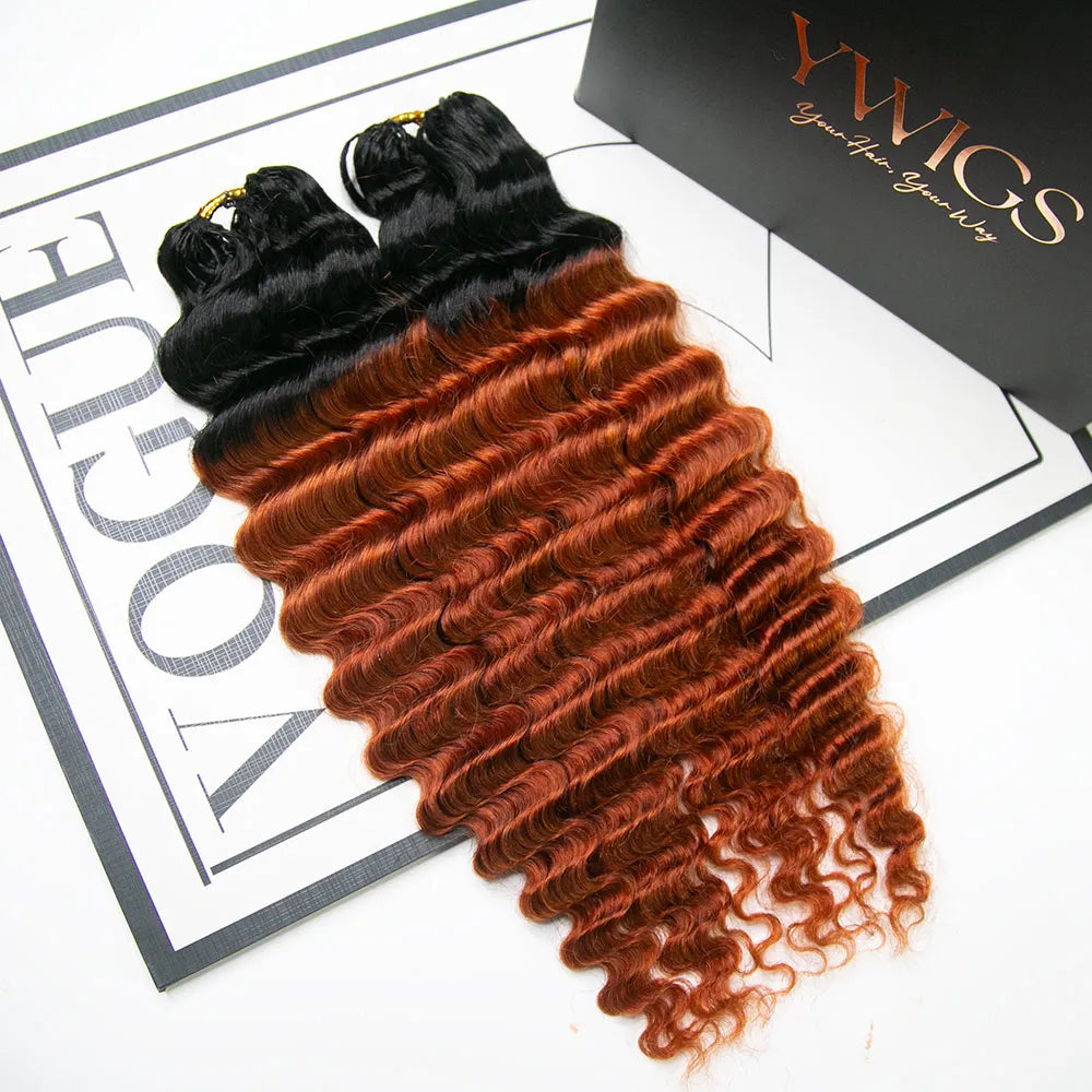 #T1B/350 deep wave crochet hair
