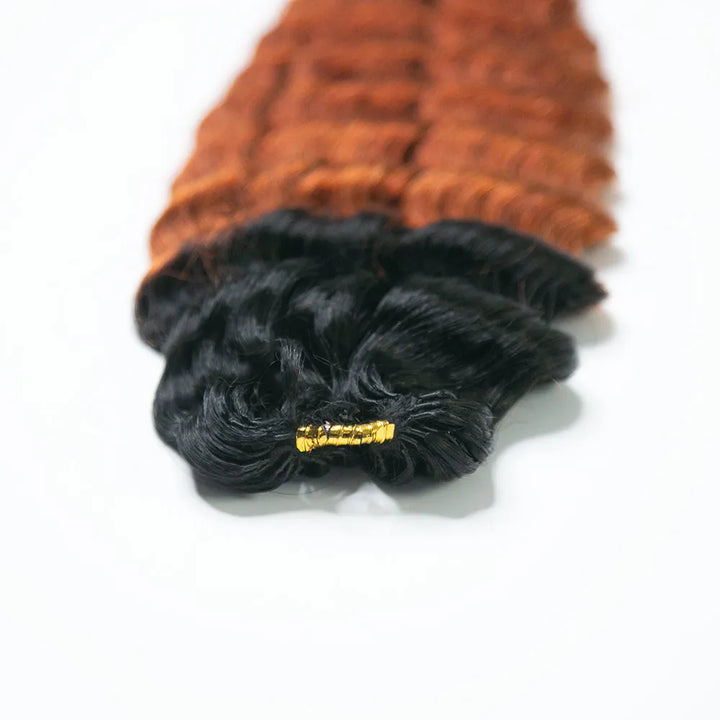 #T1B/350 deep wave crochet human hair
