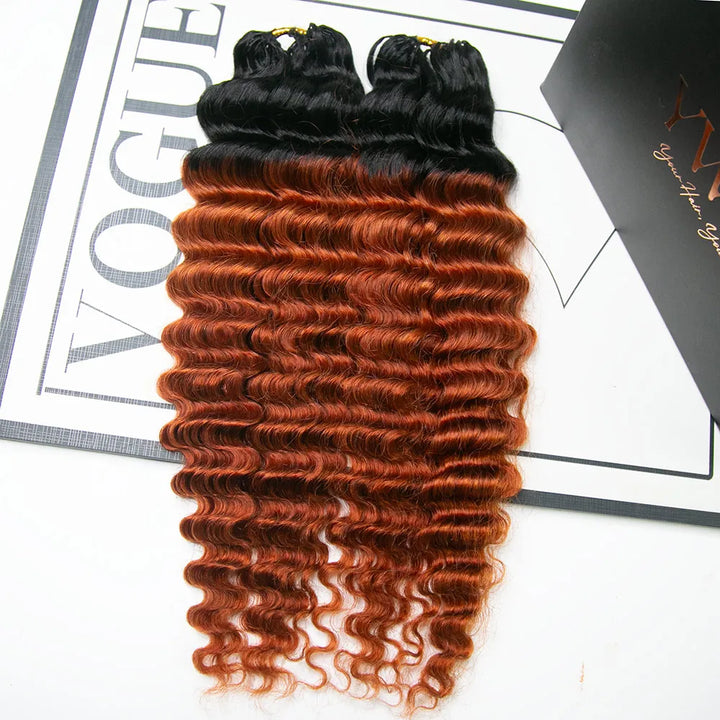 #T1B/350 deep wave human crochet hair
