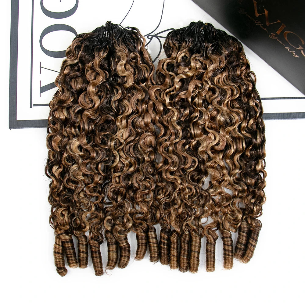 #T1B/4/27/30 water curly human crochet hair
