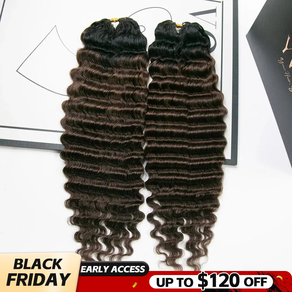 #T1B/4 deep wave human crochet hair black friday sale