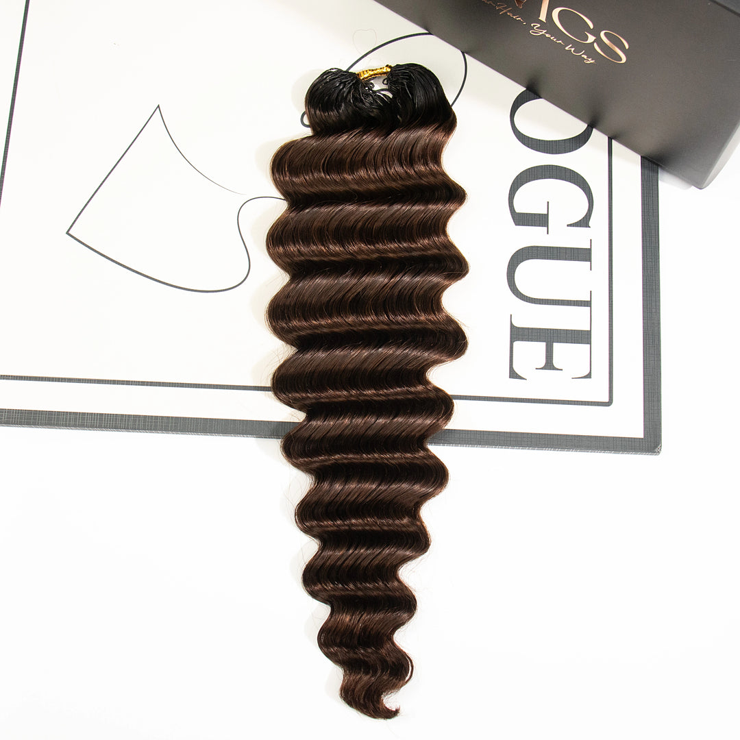 T1B/4 loose deep wave feather crochet hair