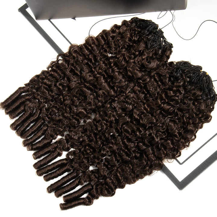 T1B/4 ombre burmese curly human crochet hair with dark roots