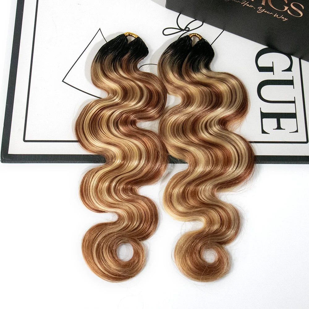 #t1b/27/30/613 body wave human crochet hair for holidays