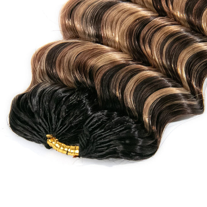T1B/4/27/30 deep wave feather crochet hair