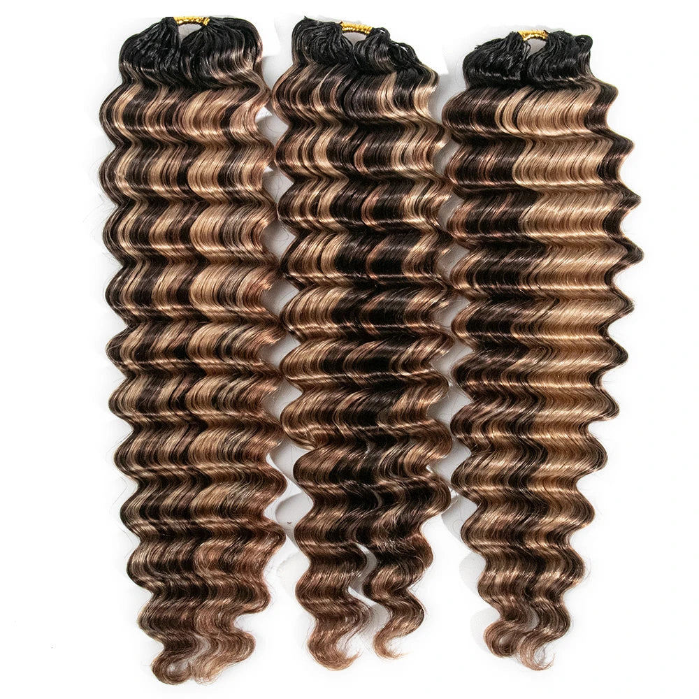 #t1b/4/27/30 deep wave human crochet hair for holidays