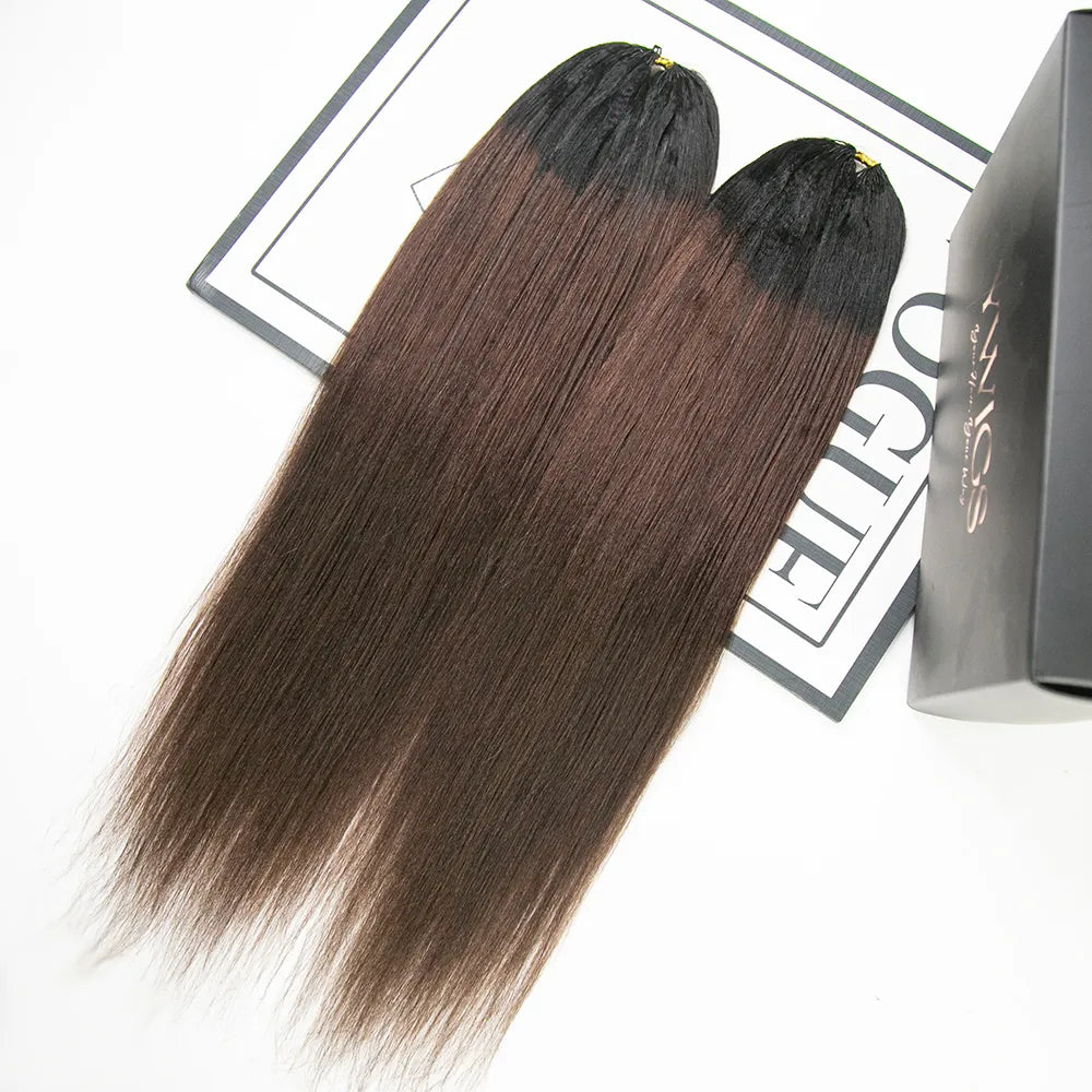 T1B/4 LIGHT YAKI HUMAN CROCHET HAIR