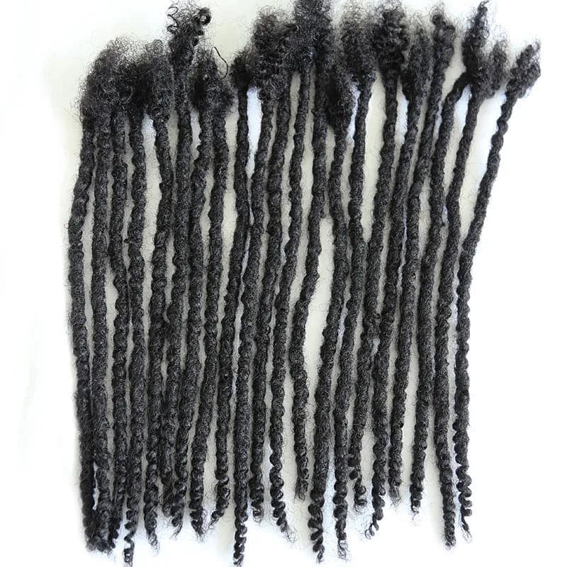 Extensões de dreadlock texturizadas de cabelo humano - preto natural # 1B