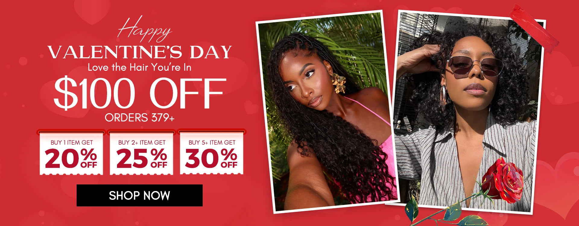 human hair extensions for valentine's day