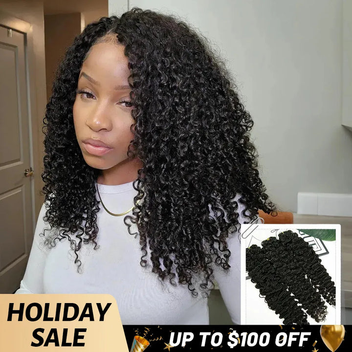 WATER DEEP WAVE CROCHET HUMAN HAIR UP TO 100 SALE