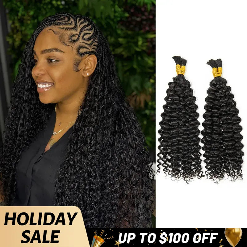 WATER WAVE DOUBLE DRAWN BULK HAIR UP TO 100 SALE