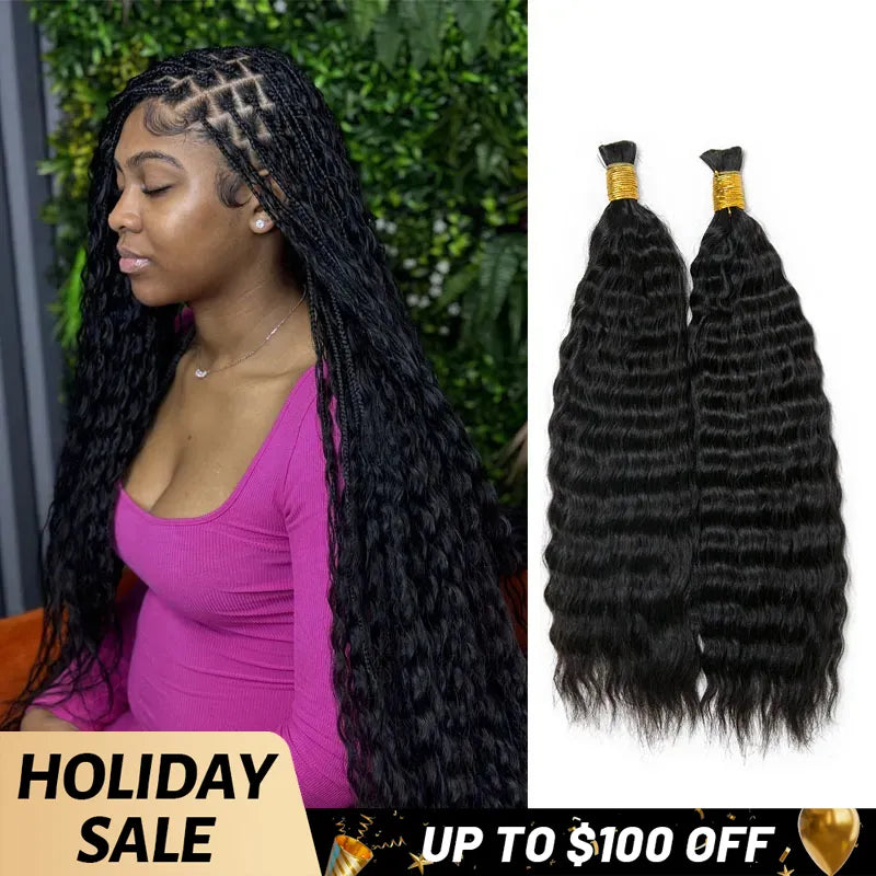 WET WAVY DOUBLE DRAWN BULK HAIR UP TO 100 SALE