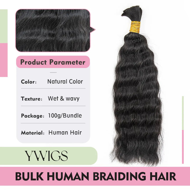 Wet & Wavy Bulk Hair Extensions for Braiding