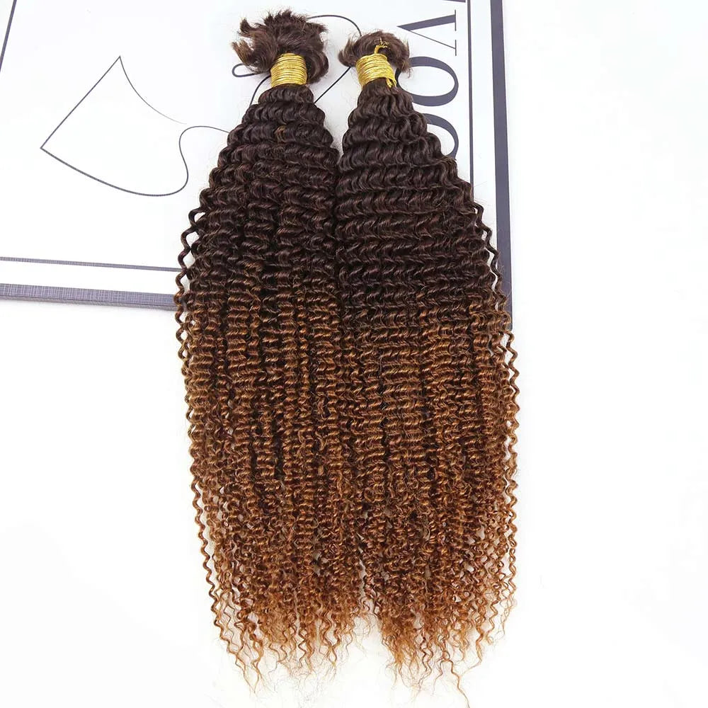 T2/30 Ombre Afro Kinky Bulk Human Hair Extensions