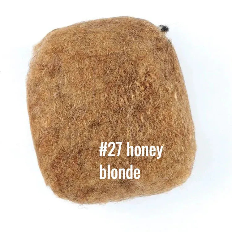 # 27 Cabello humano a granel afro rizado rubio miel