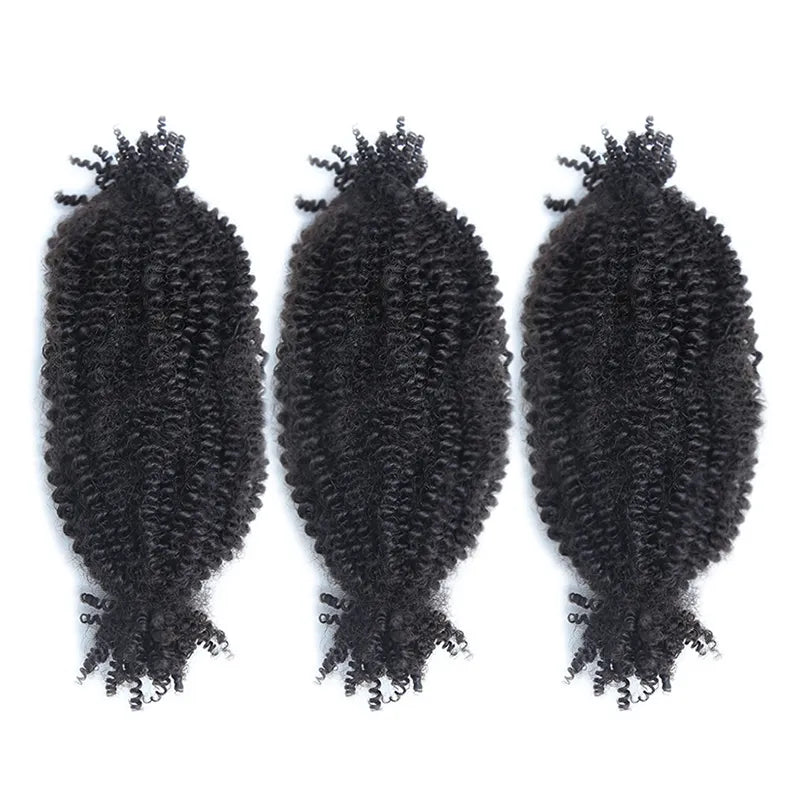 Human Hair Springy Afro Twist Hair Extensions