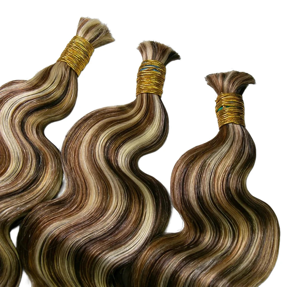 Braiding Hair for Woman Body Wave Bulk Human Mix Color