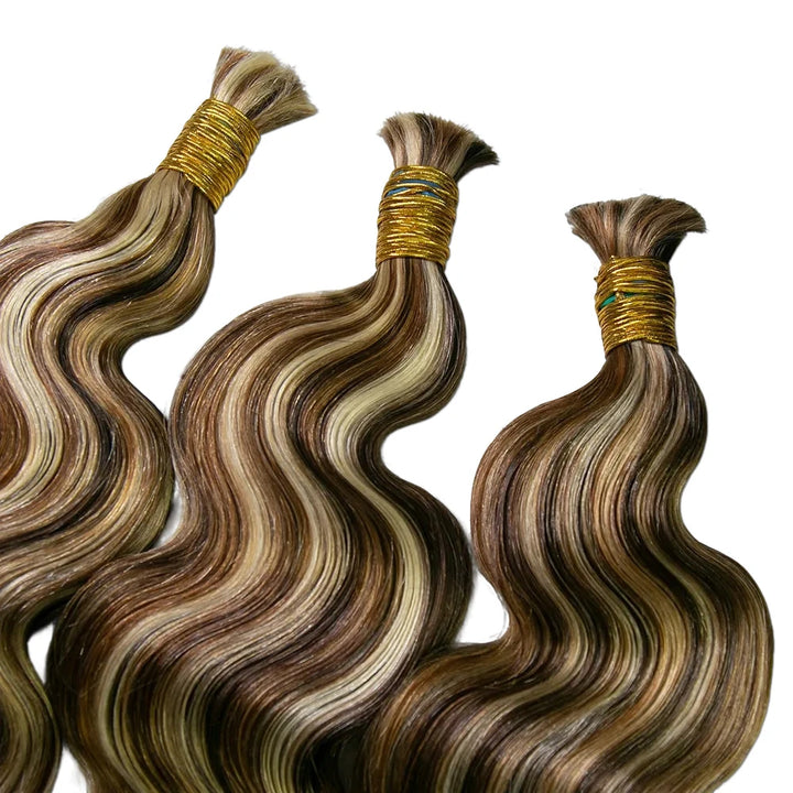 Braiding Hair for Woman Body Wave Bulk Human Mix Color