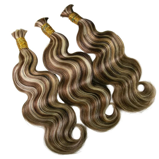 Braiding Hair for Woman Body Wave Bulk Human Mix Color