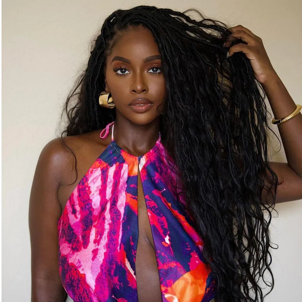Pre looped Crochet Boho Locs Body Wave Virgin Human Hair Curls